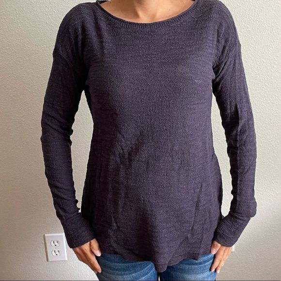 LOFT Tops - Loft Blue/Grey Long Sleeve Blouse